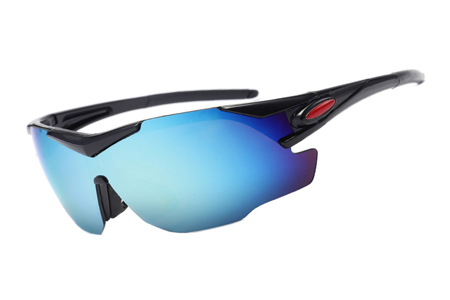 Gafas de ciclismo con lentes espejadas ultravioleta polarizadas a prueba de viento